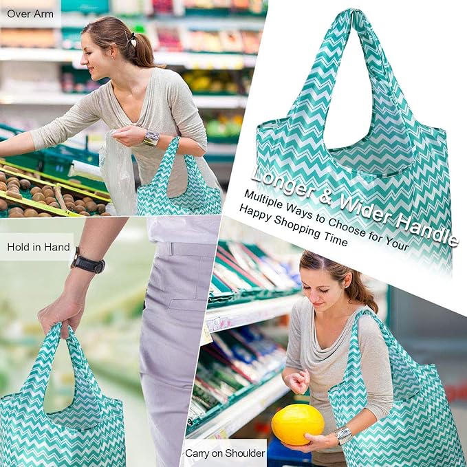 BeeGreen Reusable Grocery Bags Lightweight Durable Shopping Bags Washable - Image 6