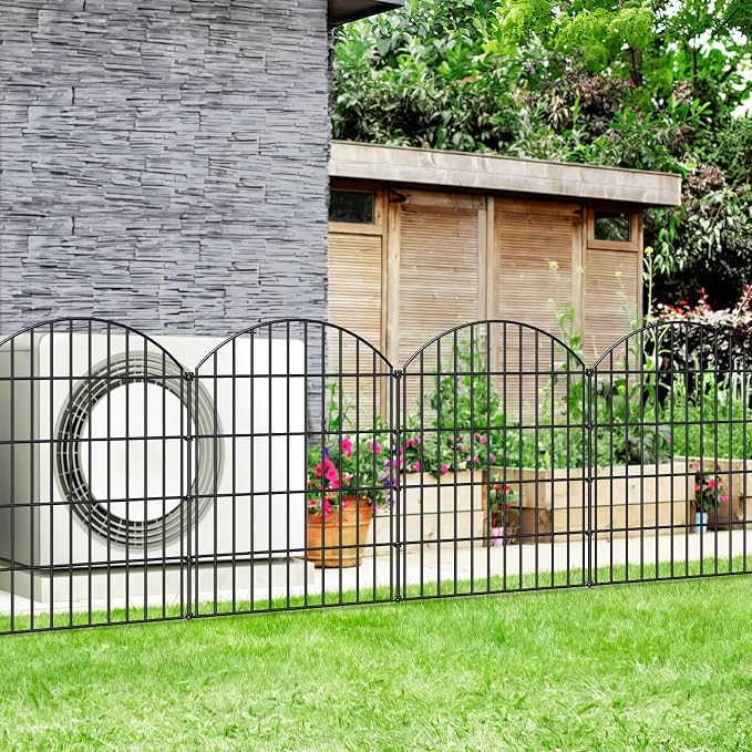 Metal Garden Fence 36in x 11.7ft, 5 Panels +6 Stakes Dog Fence Border Fence - Image 5