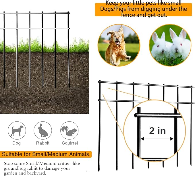 Adavin Small or Medium Animal Barrier Fence 10 Pack 20 in X 10 in Underground - Image 2