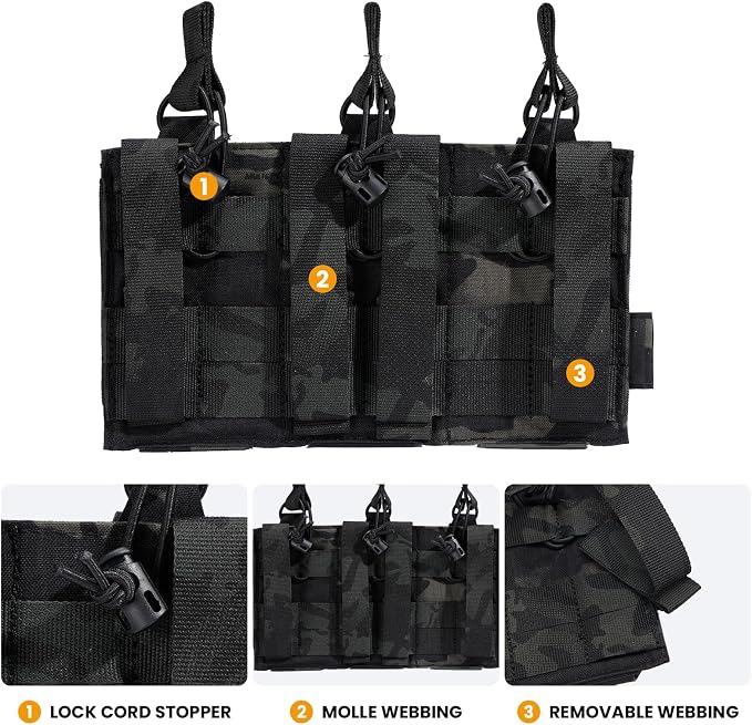 EXCELLENT ELITE SPANKER Tactical Open-Top Single/Double/Triple Molle Mag Pouch - Image 4