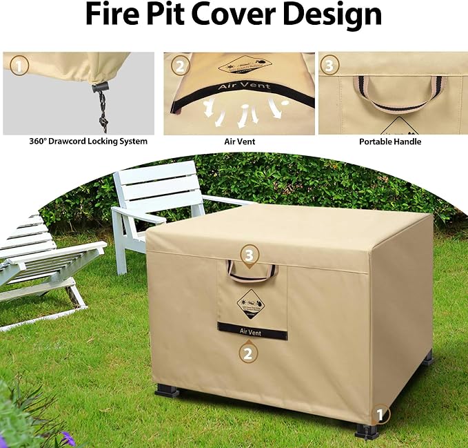 738N Max Tension, Gas Fire Pit Cover Square, Fits - Image 7
