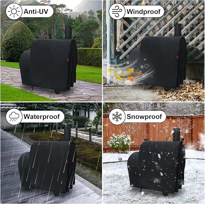 Outdoor Grill Cover for Royal Gourmet CC1830FC Barrel Charcoal Grill, Cover - Image 7