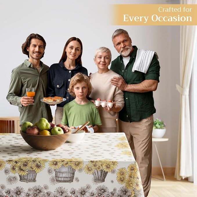 Maison d' Hermine Table Cloth Rectangle Table 100% Cotton 60 x 108 Inches Fall - Image 6