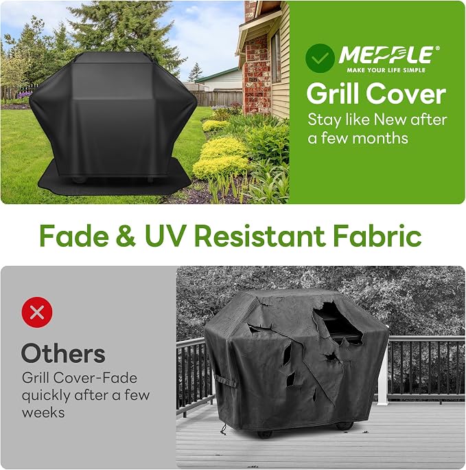 Grill Cover 60 Inch & Under Grill Mat, Waterproof Fade Resistant Anti-UV - Image 7