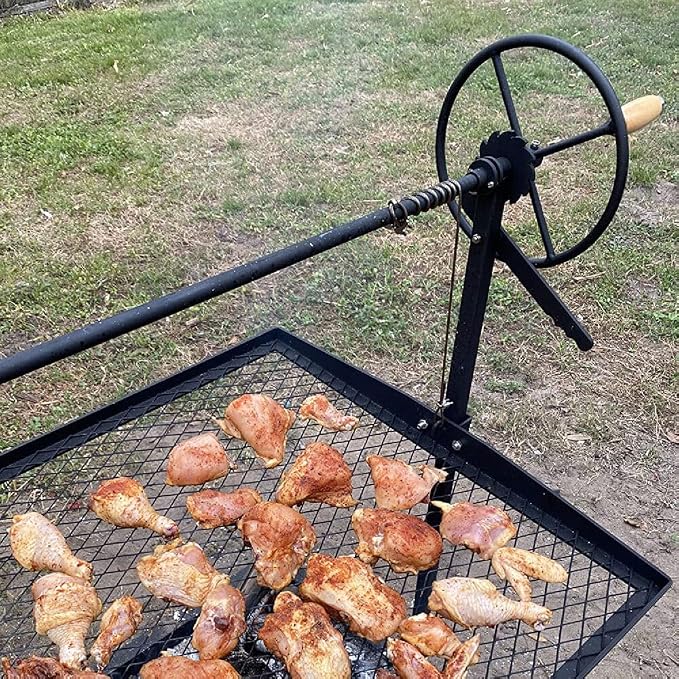 TITAN GREAT OUTDOORS Ash & Ember Adjustable Campfire Asado Grate and Griddle - Image 8