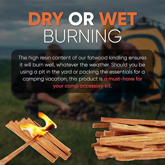 Fatwood Fire Starter Sticks 10 lb – 100% Natural, Resin-Rich Kindling - Image 6