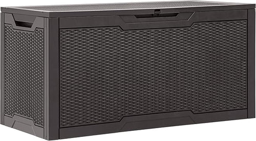 YITAHOME 100 Gallon Outdoor Storage Box, Large Water Resistant Resin Deck Box by YITAHOME