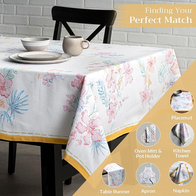 Maison d' Hermine Table Cloth Rectangle Table 100% Cotton 54 x 72 Inches - Image 6
