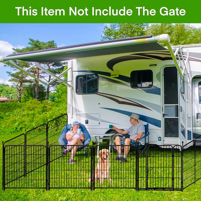 ADAVIN 48 in Garden Fence without Gate, 8 Panels Total 17.7 Ft, Dog Fence - Image 5