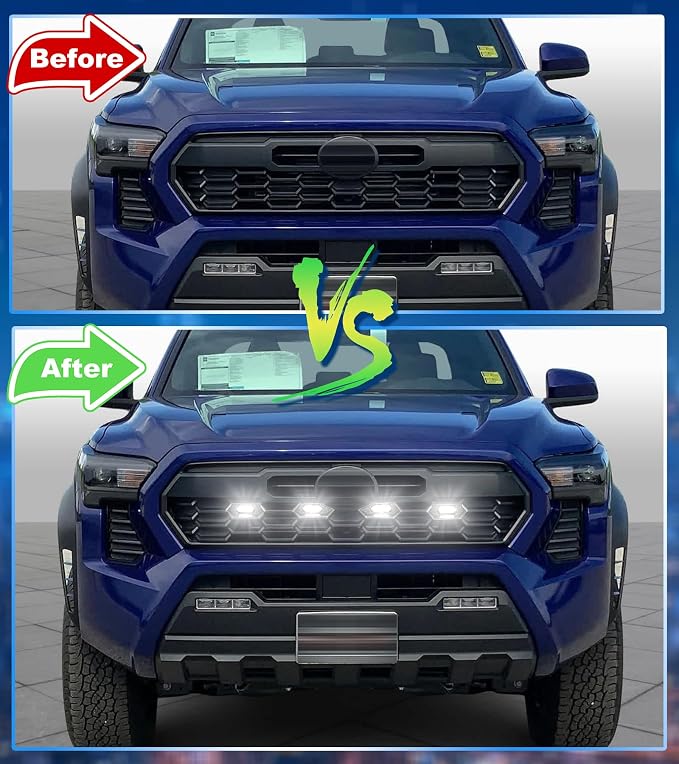 Front Grille Grill Lights for 2024 2025 Tacoma TR D Off Road Sport OEM Grill - Image 2