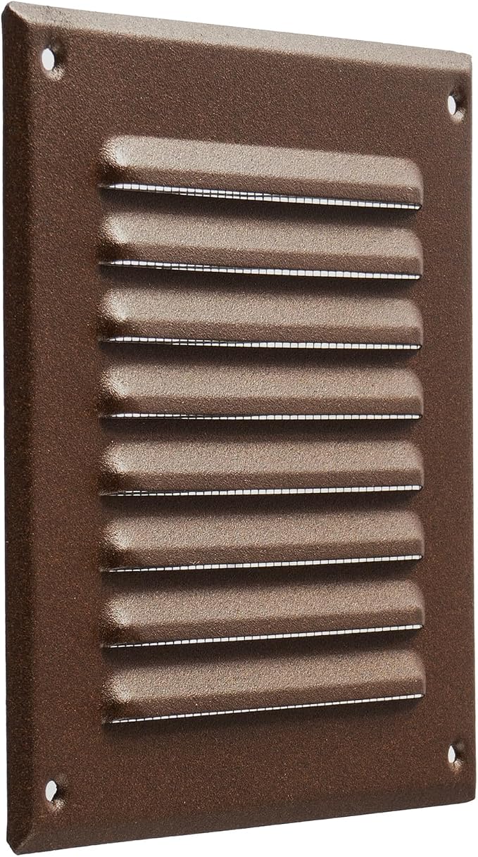Vent Systems - 5 x 5 Inch Brown Metal Square Soffit Air Vent Grille Cover - Image 7