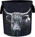 Highland Cow Laundry Basket Animal Foldable Oxford Cloth Funny Tote Bag Laundry by NUTAINLA