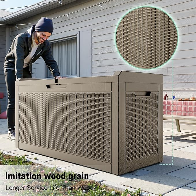 60 Gallon Outdoor Storage Box – Resin Deck Box - Image 3