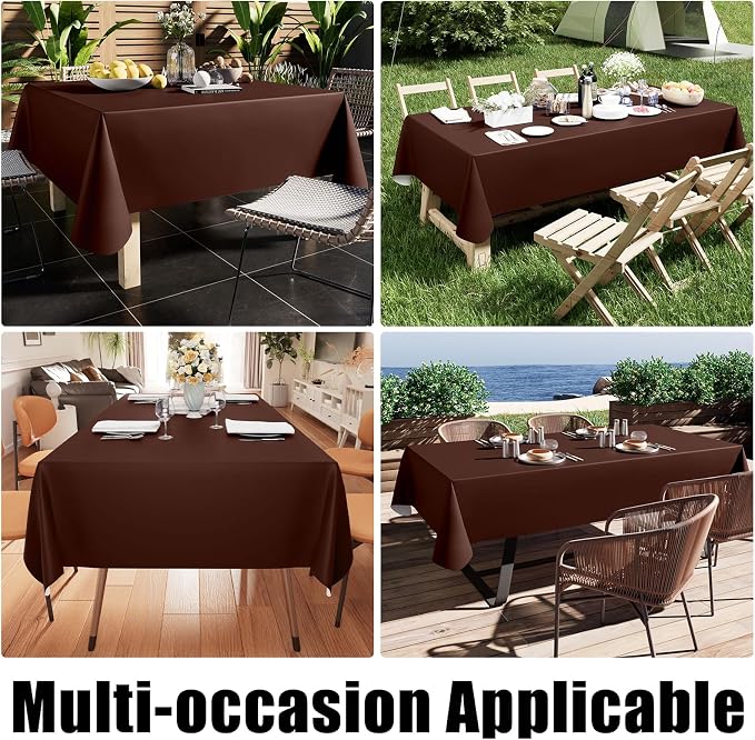 Smiry Rectangle Table Cloth 60x102 Inch, Waterproof Wipeable Vinyl Tablecloths - Image 6