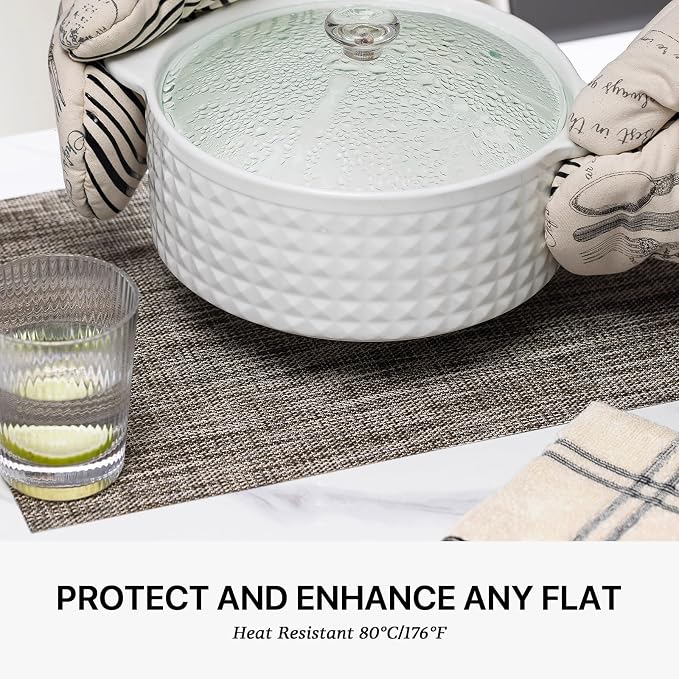 LEXMORE PlaceMats Set of 12 Vinyl/Plastic Woven Place Mats - Image 5