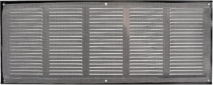 Repa Market Air Vent Cover 20x8 Inch Black Galvanized Steel Louvered Grill Cover - Image 6