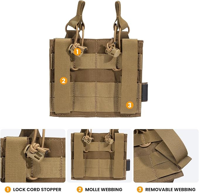 EXCELLENT ELITE SPANKER Tactical Open-Top Single/Double/Triple Molle Mag Pouch - Image 4