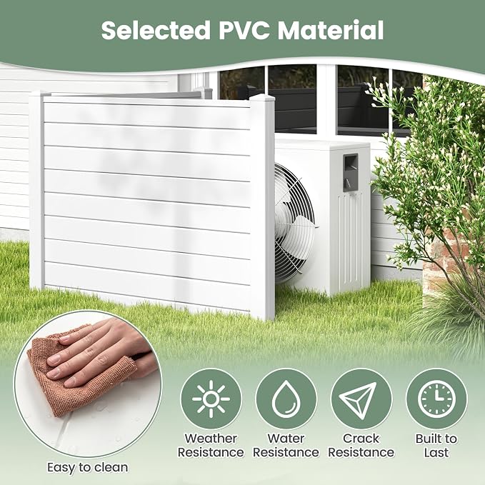 Giantex 2 Panels Air Conditioner Fence, Decorative Trash Can Enclosure - Image 3