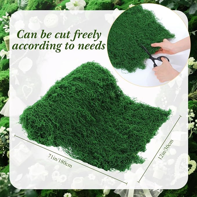Zeyune 1 Pcs Fake Moss Table Runner - Image 2