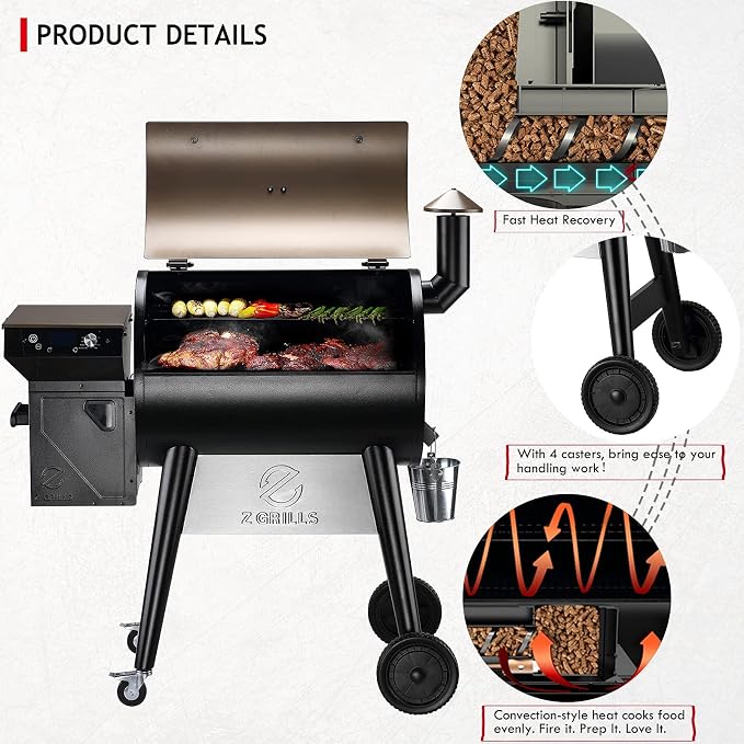 Z GRILLS Upgrade 8 in 1 Wood Pellet Grill & Smoker - Image 4