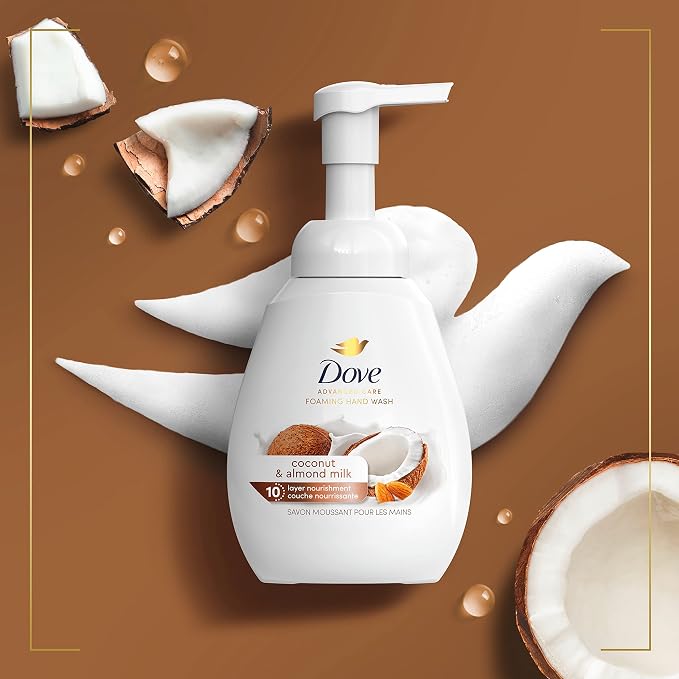 Dove Foaming Hand Wash Coconut & Almond Milk Pack of 4 Protects Skin from - Image 8