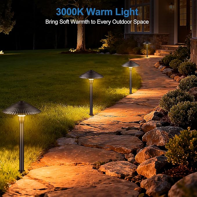 Landscape Lighting Pathway Lights 4 Pack, 5W Low Voltage LED Outdoor Garden - Image 6