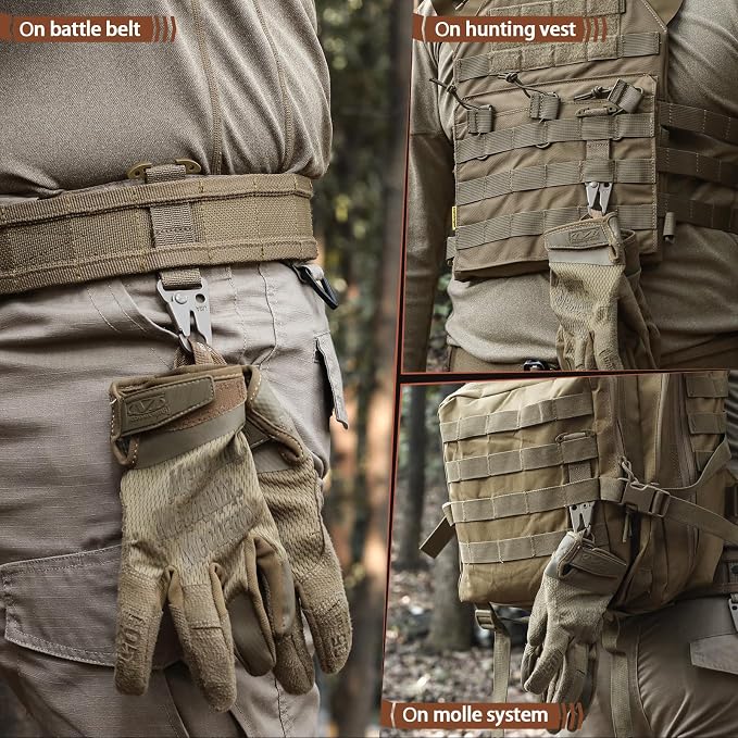 LIVANS Molle Belt Clip Key Holder Tactical Battle Belt Plate Carrier Vest - Image 6
