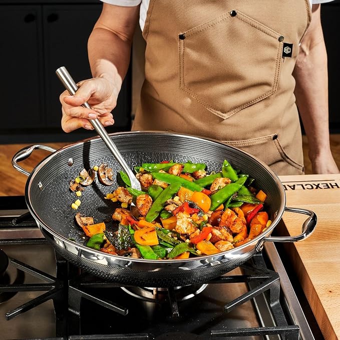 HexClad Hybrid Nonstick 14-Inch Wok - Image 7