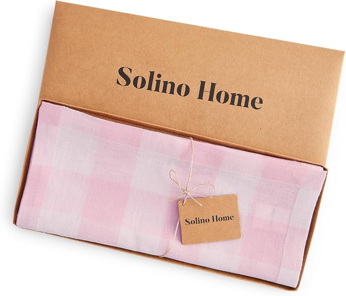Solino Home Linen Checkered Table Runner 144 Inches Long - Image 5