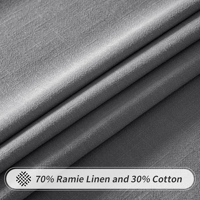 MIULEE Linen Cotton Blend Tablecloth Rectangle, Luxury Waterproof Stain - Image 5