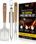 3 PCS BBQ Tool Set – Stainless Steel Grill Accessories Kit by Boxikikitchen
