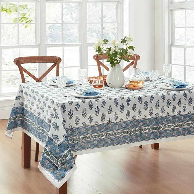 Elrene Home Fashions Tropez Paisley Block Print Coastal Stain & Water Resistant by ElreneHomeFashions