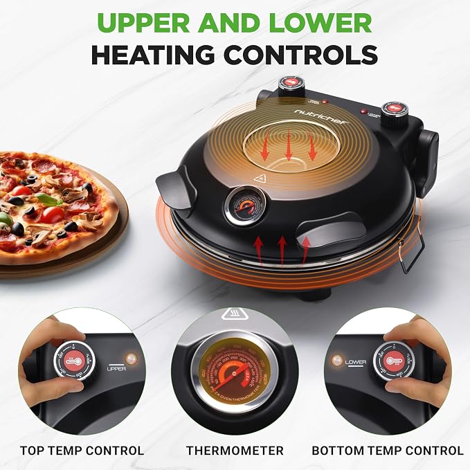 NutriChef Electric Pizza Oven | 1200W Countertop Pizza Maker - Image 5