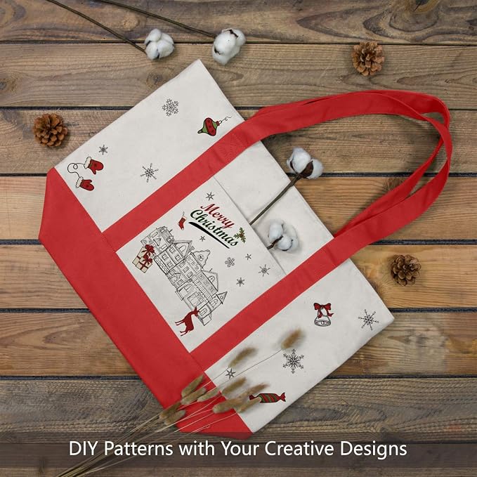 TOPDesign 3-Pack Canvas Tote Bags - Image 3