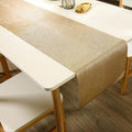 Fave Gold Table Runners 60 Inches Heat Resistant Table Runner Line Shaped Short by FAVE