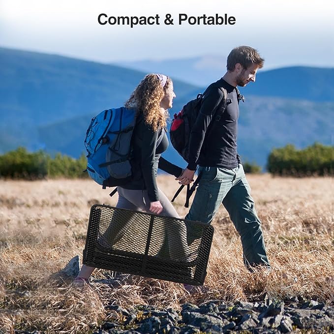 RedSwing Portable Grill Table for Outside, Aluminum Square Folding Grill Stand - Image 2