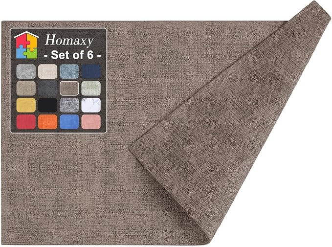 Homaxy Faux Leather Heat Resistant Placemats by Homaxy