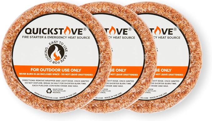 Fire Starters – Waterproof Emergency Fuel Disks by QuickStove