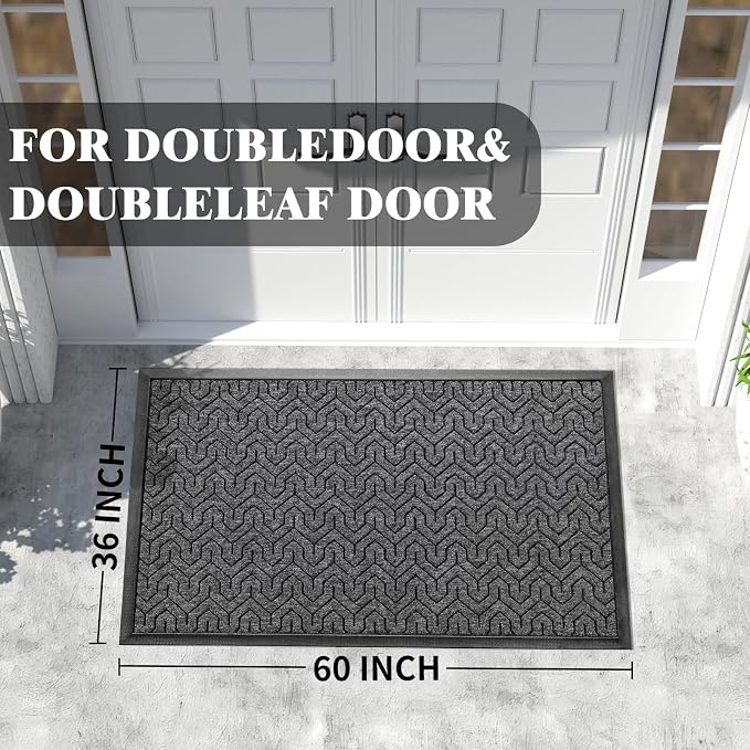 Yimobra Extra Large Door Mat Outside Entrance 60x36, Waterproof Heavy Duty - Image 2