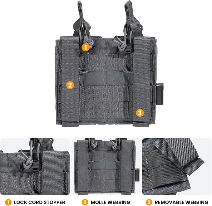 EXCELLENT ELITE SPANKER Tactical Open-Top Single/Double/Triple Molle Mag Pouch - Image 4