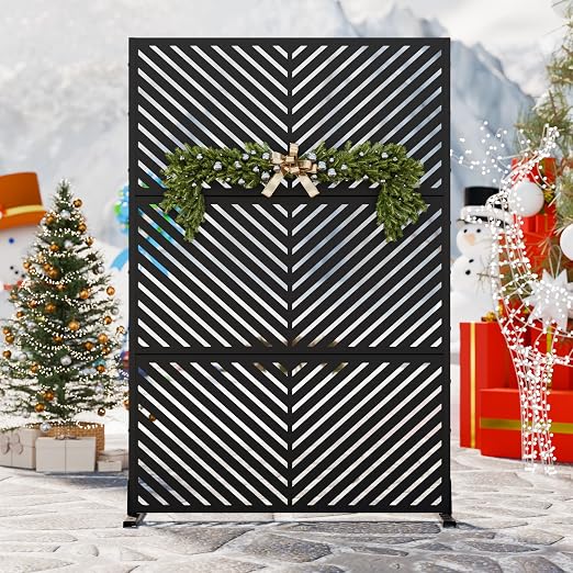 Casaphoria 72" H x 47" W Metal Outdoor Privacy Screen, Freestanding Decorative by Casaphoria
