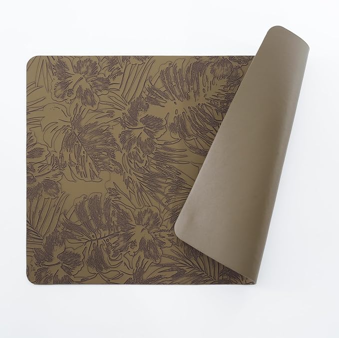 POLYTE Indoor/Outdoor Washable Embossed Vinyl Faux Leather Table Dining - Image 2