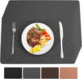 Vinyl Placemats Set of 8 Heat Resistant Easy Clean Non-Slip Place Mats by BxzanDya-LifeSmartMaker