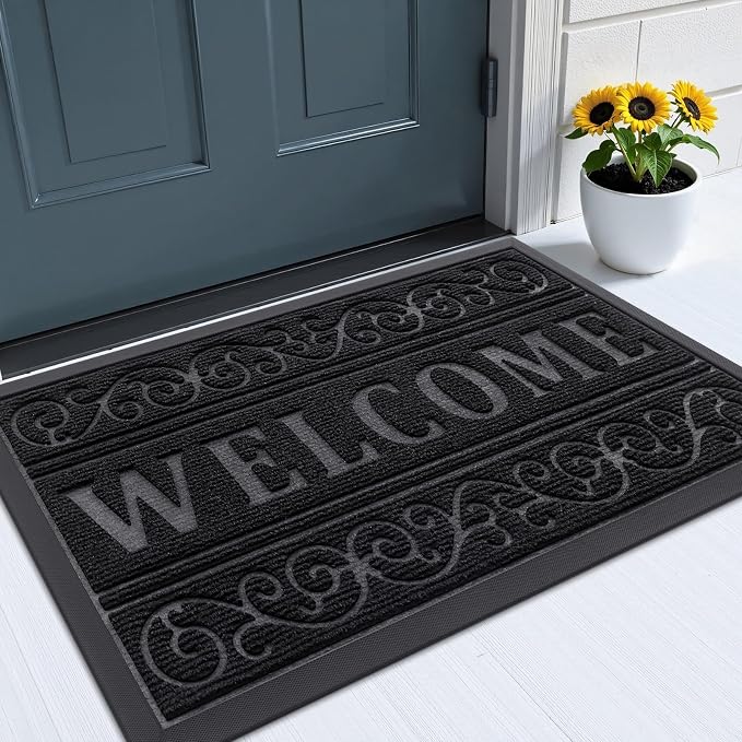 OLANLY Welcome Door Mat Indoor Outdoor Entrance, Heavy Duty Sturdy Front Door by OLANLY