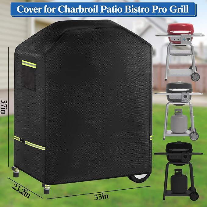 Grill Cover, 600D Heavy Duty Waterproof Small BBQ Grilling Cover - Image 2