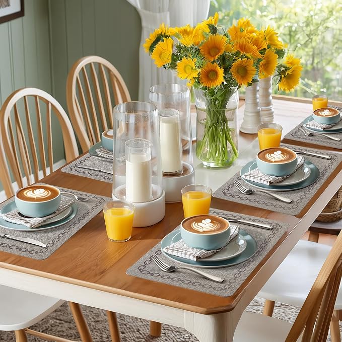 Placemats Set of 4, Heat Resistant & Waterproof Table Mats - Image 6