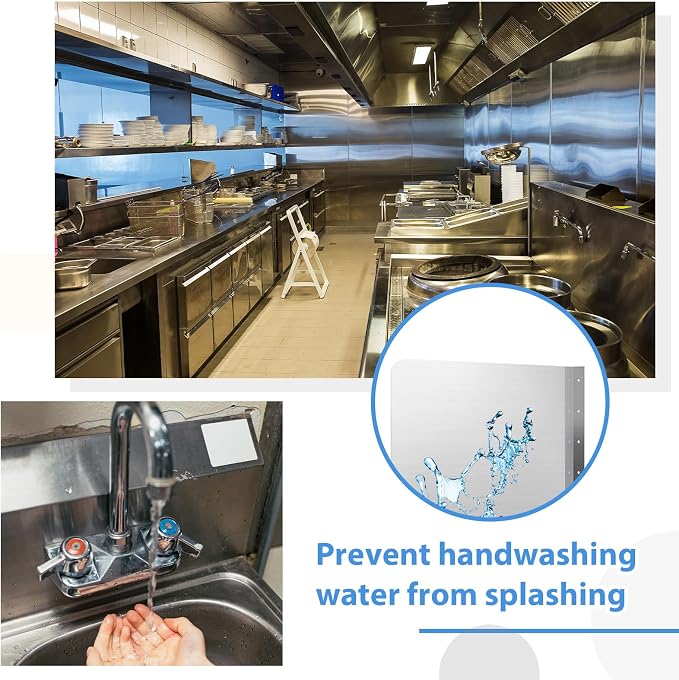 Therwen 2 Pcs Stainless Steel Side Splash Guard - Image 7