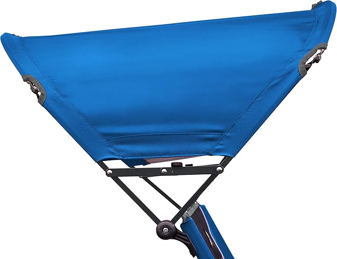 Folding Camping Chair with UPF 50+ Canopy, Royal Blue Alloy Steel