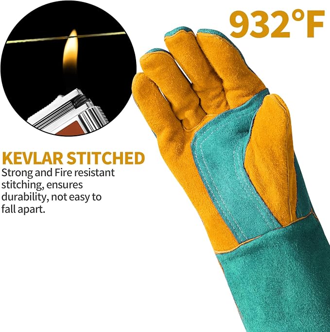 Leather Welding Gloves - Image 3