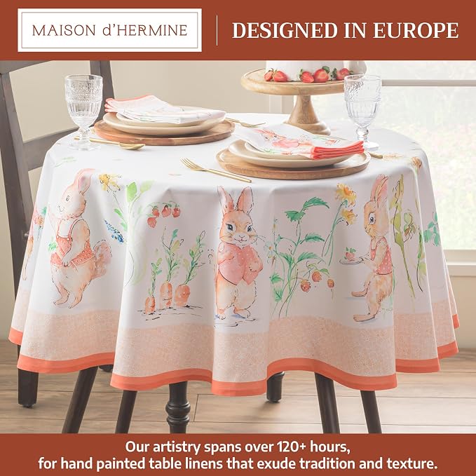 Maison d'Hermine Table Cloth Round Table 100% Cotton Tablecloth - Image 2
